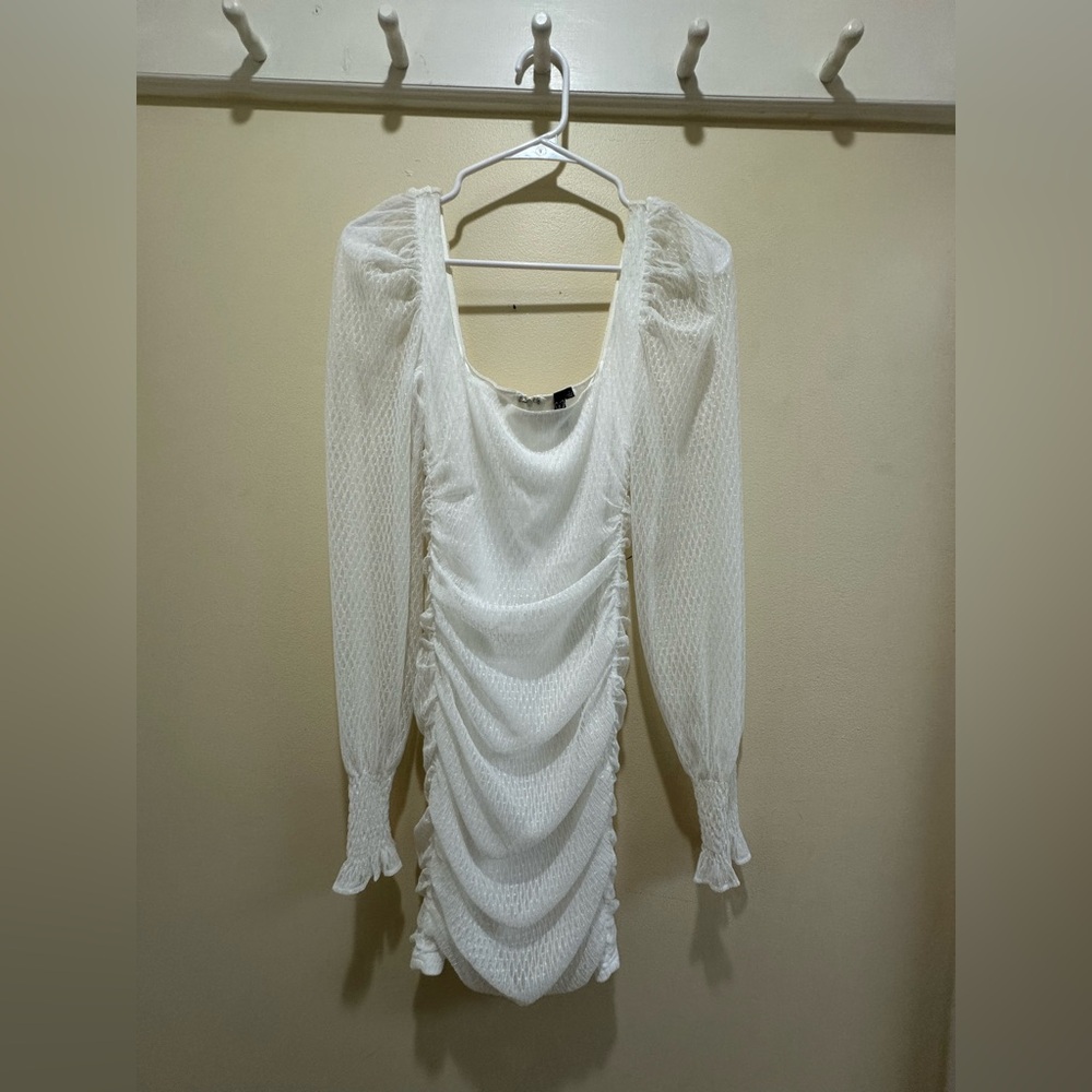 Windsor White Long Sleeve Dress